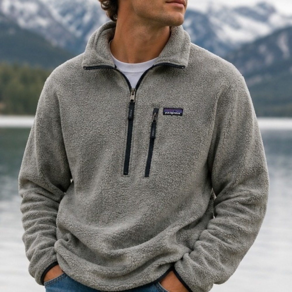 VTG 90s Patagonia Synchilla Fleece Gray Full Zip USA XL Gorpcore Retro Outdoors